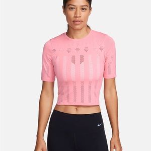 Nike Yoga Dri-FIT ADV Luxe Womens Small Crop Top DV9169-611 Pink Tight Fit XL